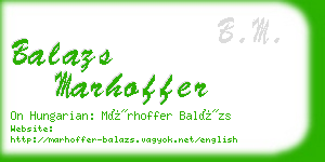 balazs marhoffer business card